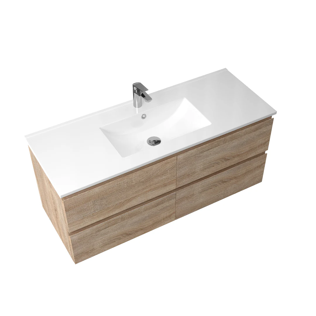 Avia 1200mm White Oak Wall Hung Vanity - Image 5
