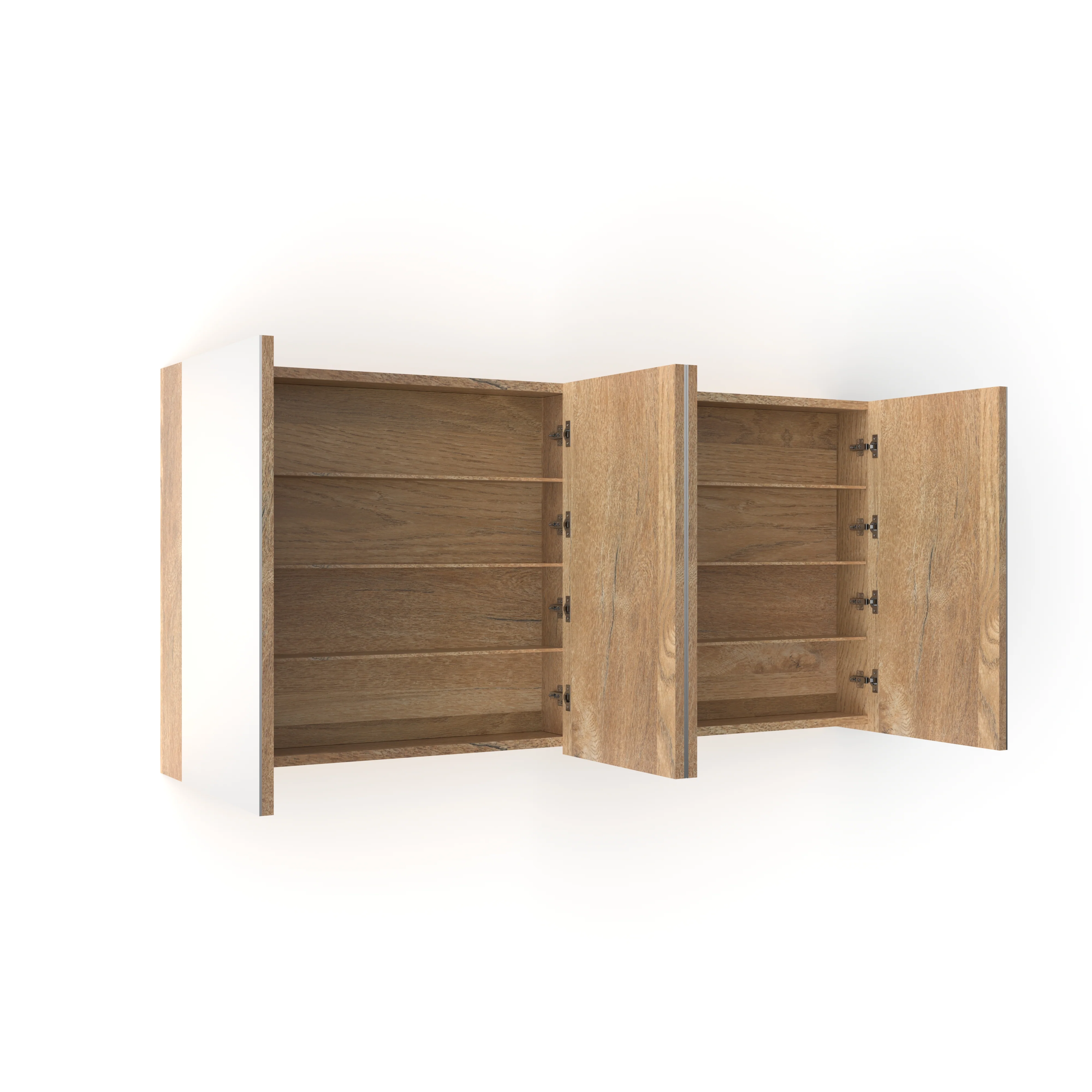 Avia 1500mm Natural Oak Shaving Cabinet - Image 4