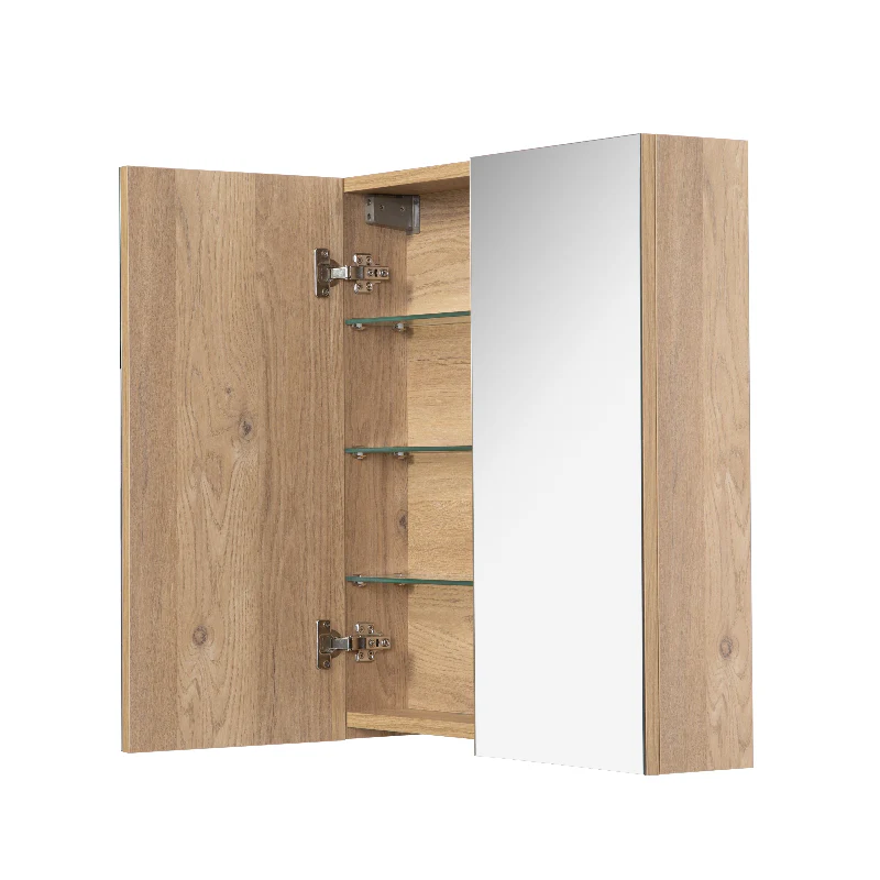 Avia 600mm Natural Oak Shaving Cabinet - Image 2