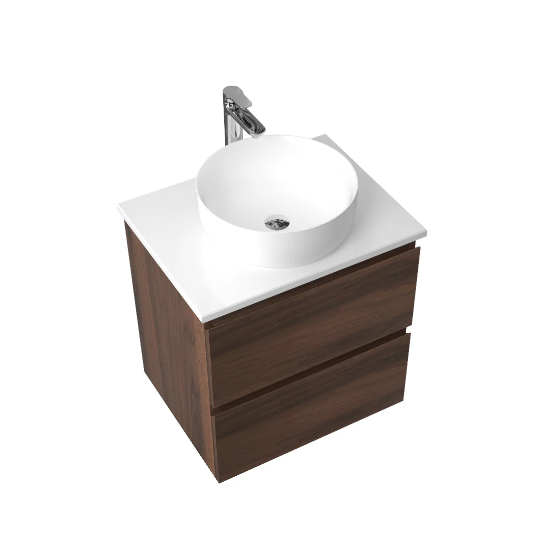 Avia 600mm Walnut Wall Hung Vanity - Image 5