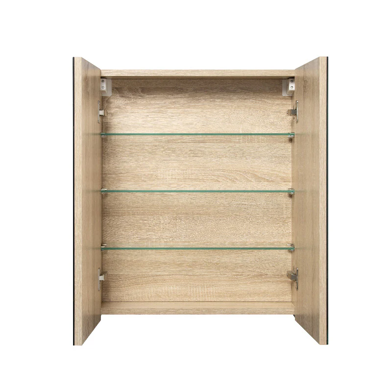 Avia 750mm Natural Oak Shaving Cabinet - Image 4