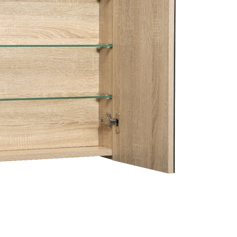 Avia 750mm Natural Oak Shaving Cabinet - Image 6