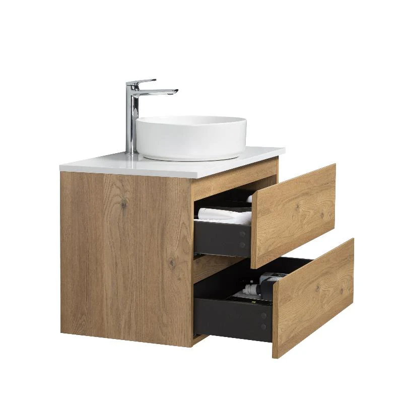 Avia 750mm Natural Oak Wall Hung Vanity - Image 2