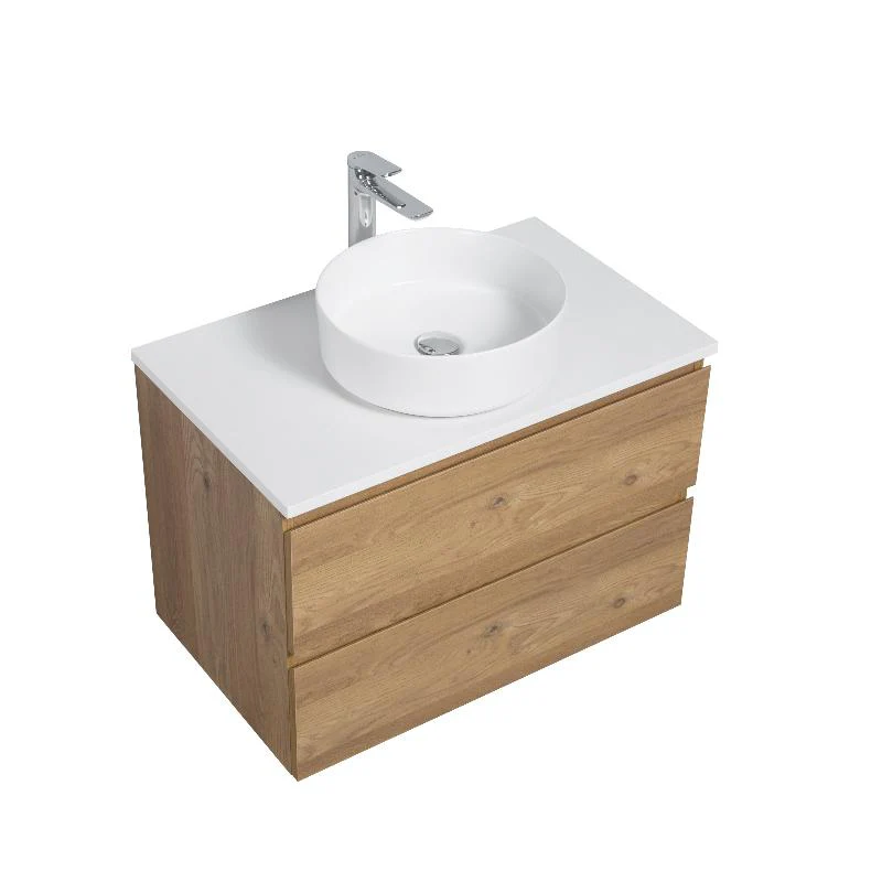 Avia 750mm Natural Oak Wall Hung Vanity - Image 4