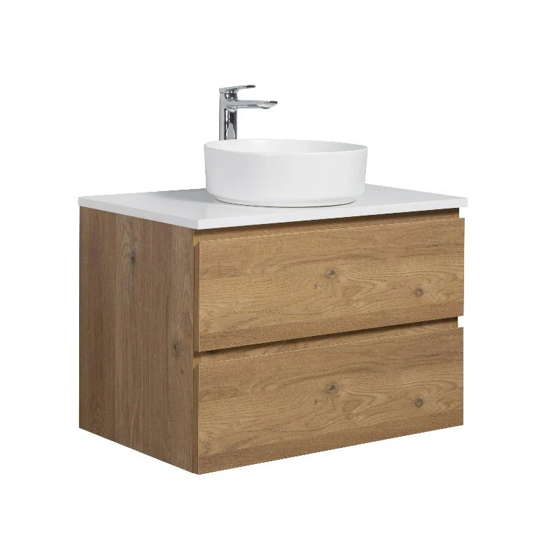 Avia 750mm Natural Oak Wall Hung Vanity - Image 5