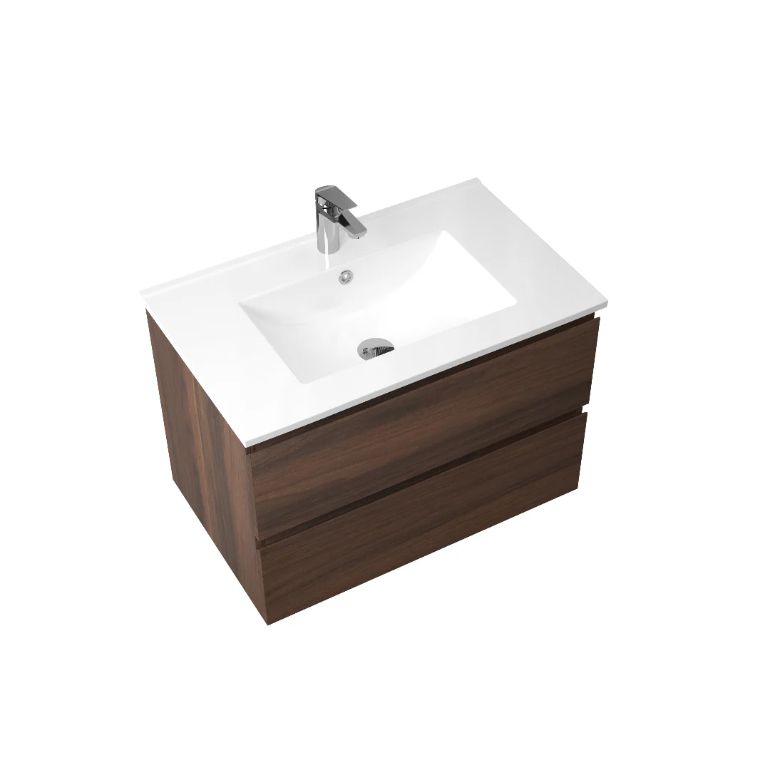 Avia 750mm Walnut Wall Hung Vanity - Image 3