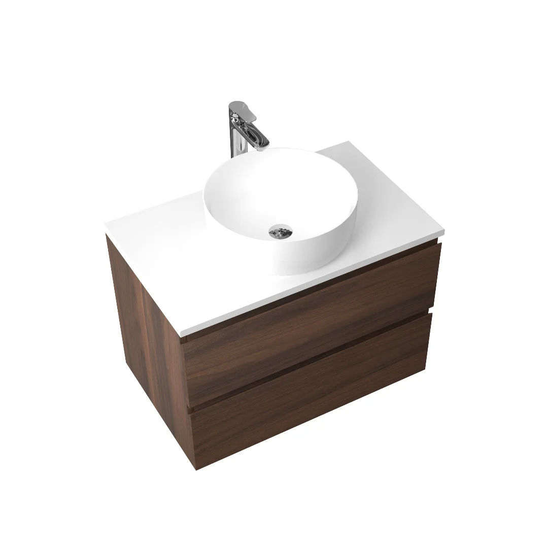 Avia 750mm Walnut Wall Hung Vanity - Image 4