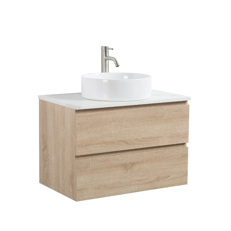 Avia 750mm White Oak Wall Hung Vanity - Image 3