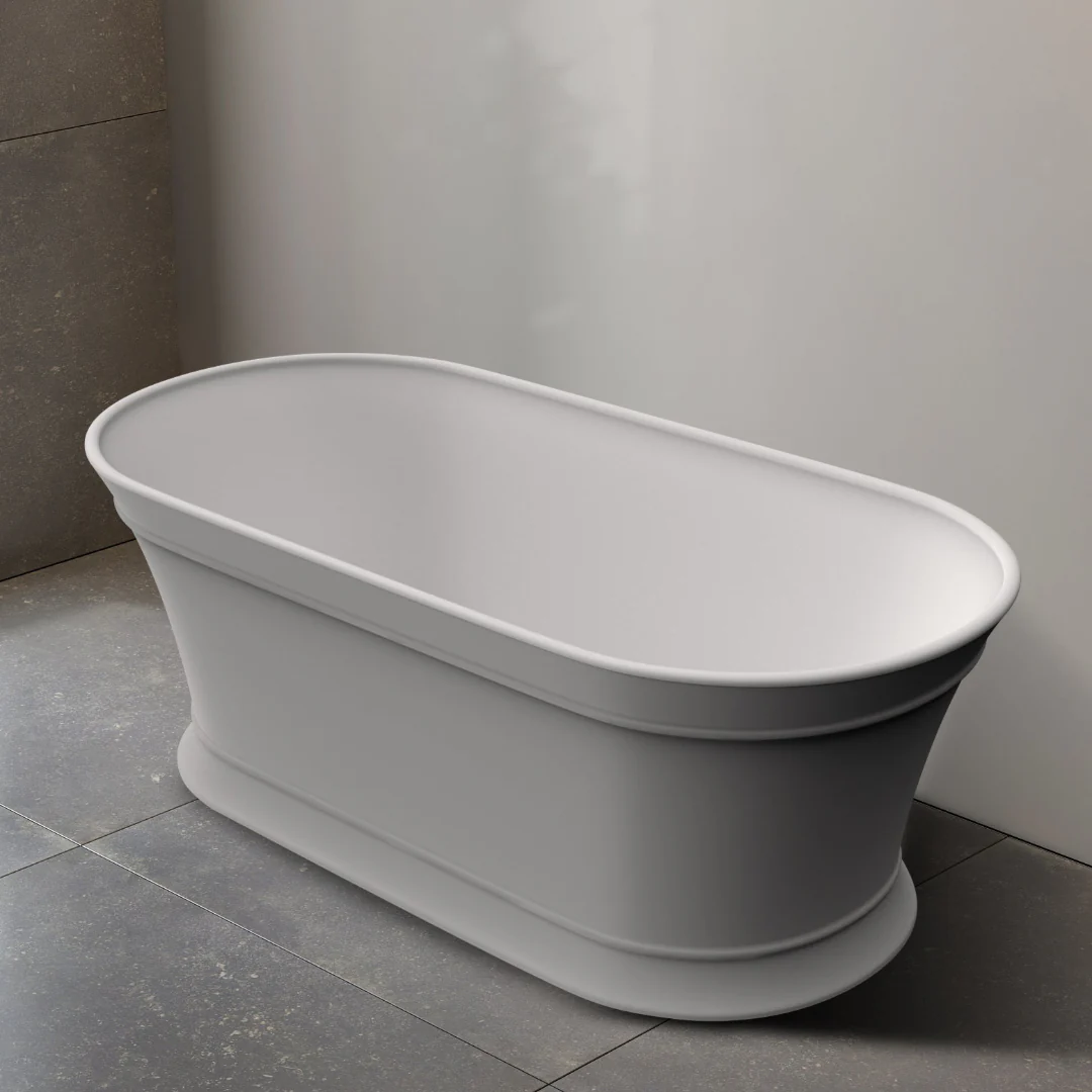 Balmoral Hampton 1500mm Gloss White Oval Freestanding Bath - Image 2