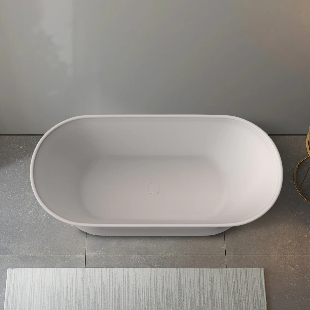 Balmoral Hampton 1500mm Gloss White Oval Freestanding Bath - Image 3
