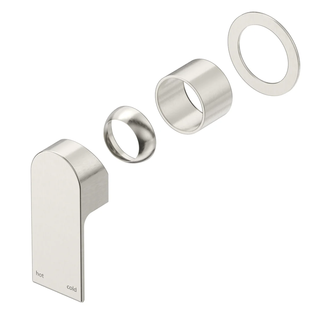 Beki Brushed Nickel Shower Mixer - Round Plate - Trim Kit Only - Image 4