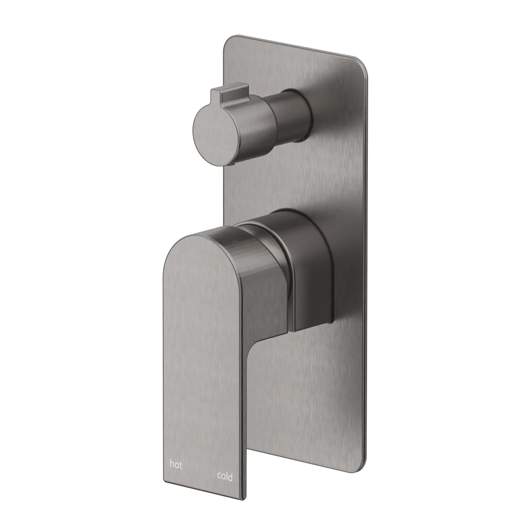 Beki Gun Metal Shower Mixer Diverter - 1P - Trim Kit Only