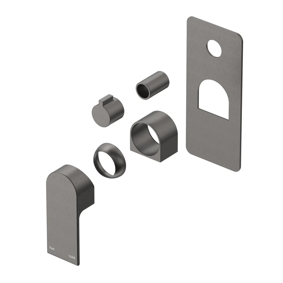 Beki Gun Metal Shower Mixer Diverter - 1P - Trim Kit Only - Image 2