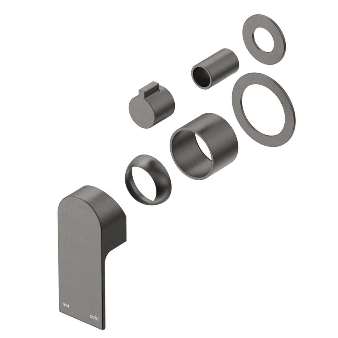 Beki Gun Metal Shower Mixer Diverter - 2P - Trim Kit Only - Image 4