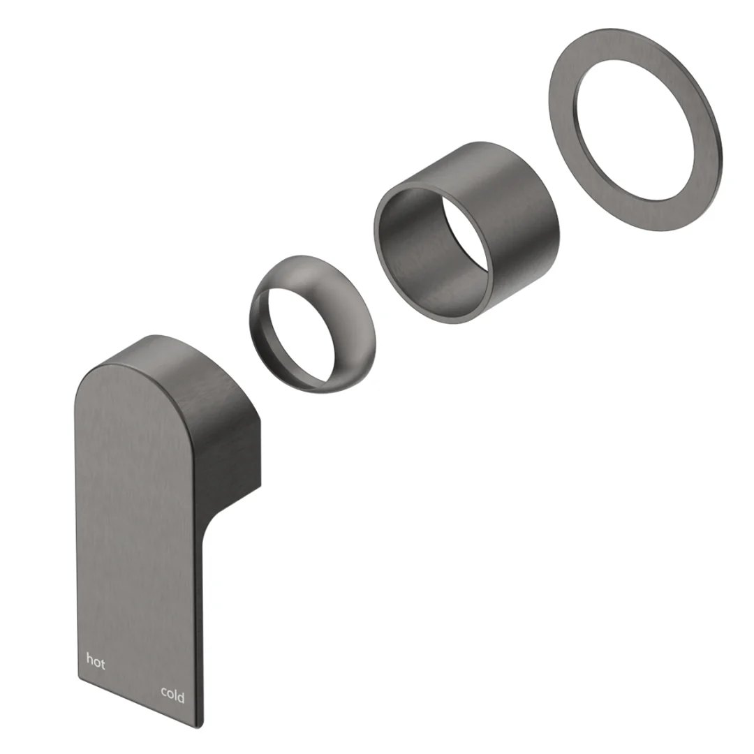 Beki Gun Metal Shower Mixer - Round Plate - Trim Kit Only - Image 4