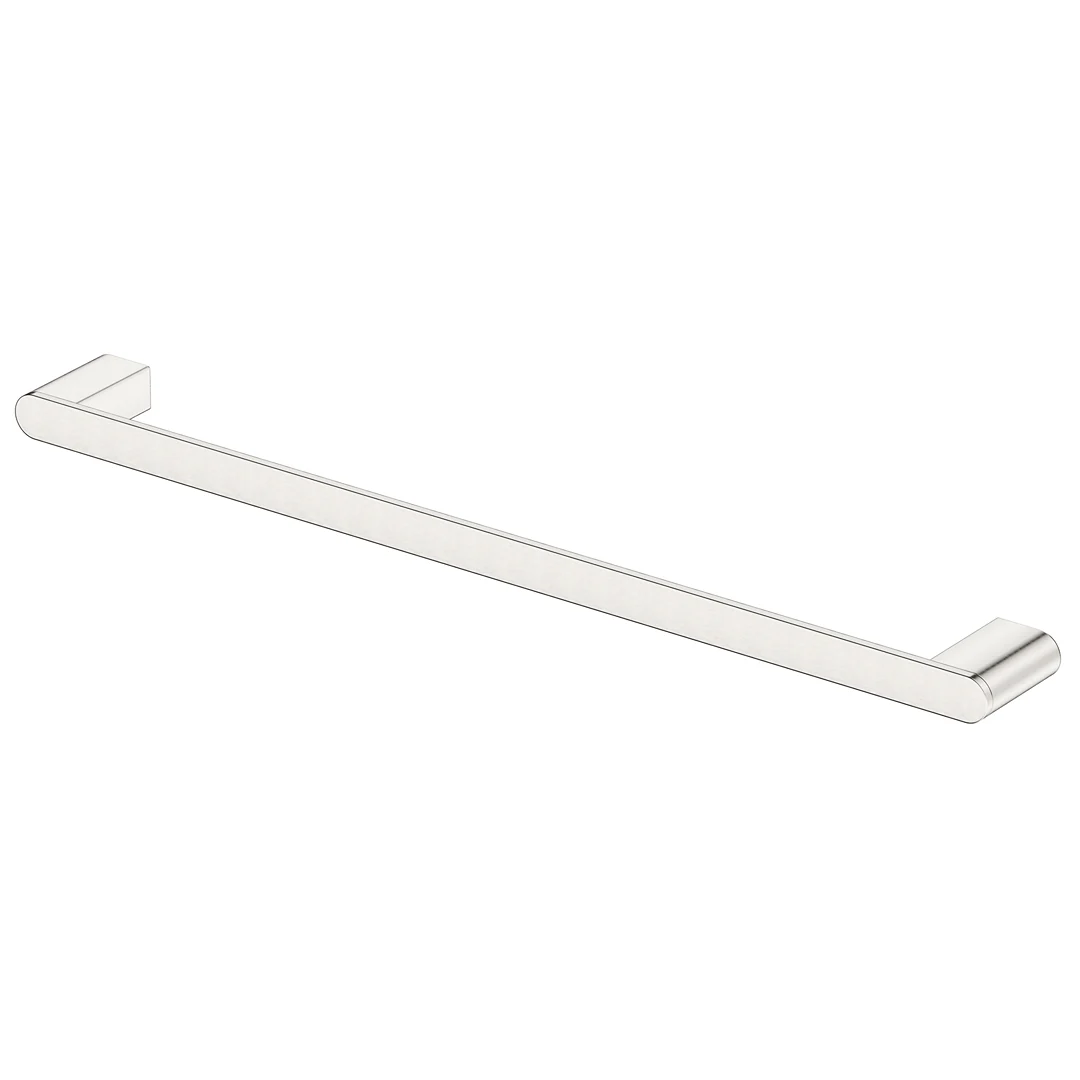 Beki / Lantra Brushed Nickel Single Towel Rail - 800mm