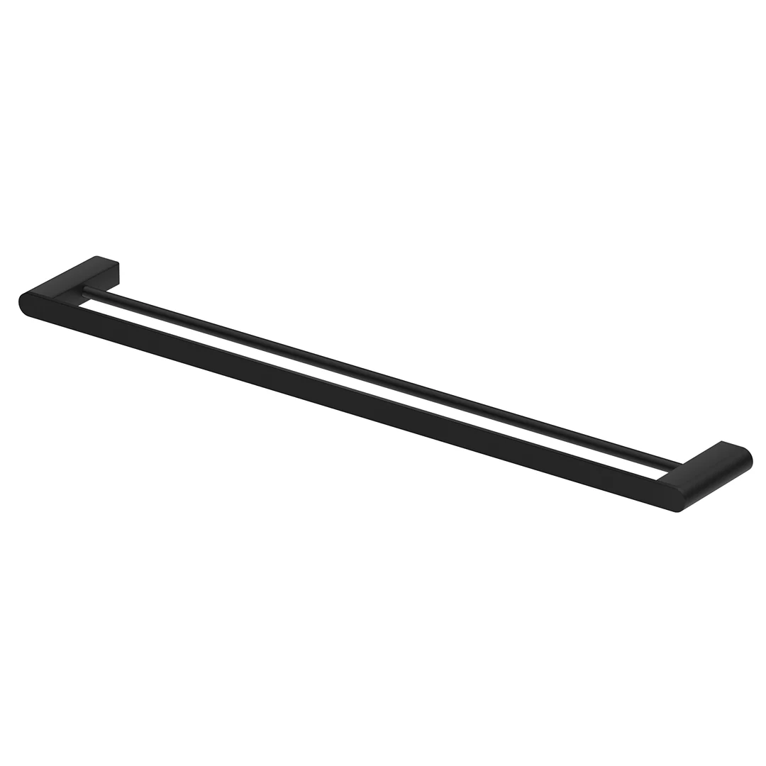 Beki / Lantra Matte Black Double Towel Rail - 800mm