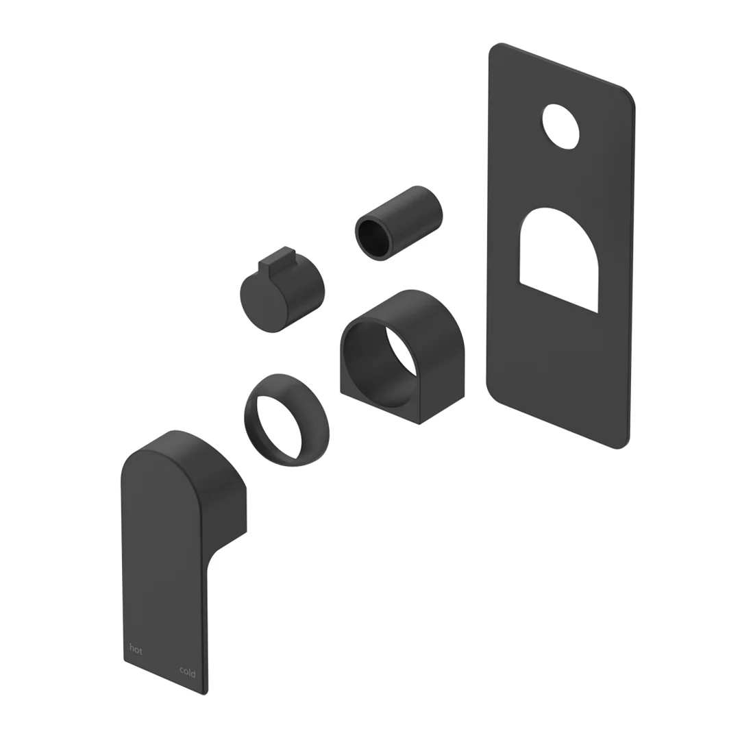 Beki Matte Black Shower Mixer Diverter - 1P - Trim Kit Only - Image 2