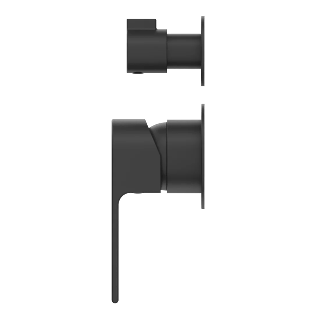 Beki Matte Black Shower Mixer Diverter - 2P - Trim Kit Only - Image 2