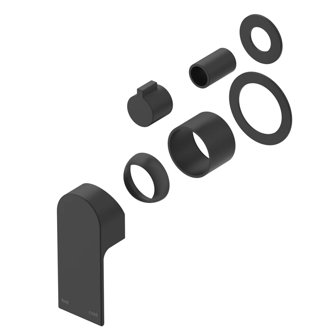Beki Matte Black Shower Mixer Diverter - 2P - Trim Kit Only - Image 4