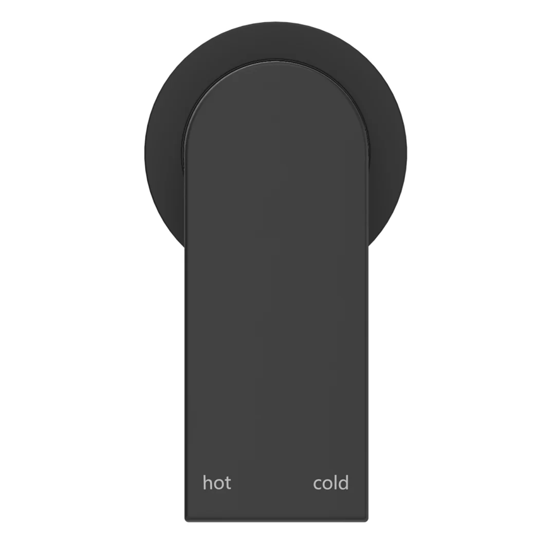 Beki Matte Black Shower Mixer - Round Plate - Trim Kit Only - Image 2
