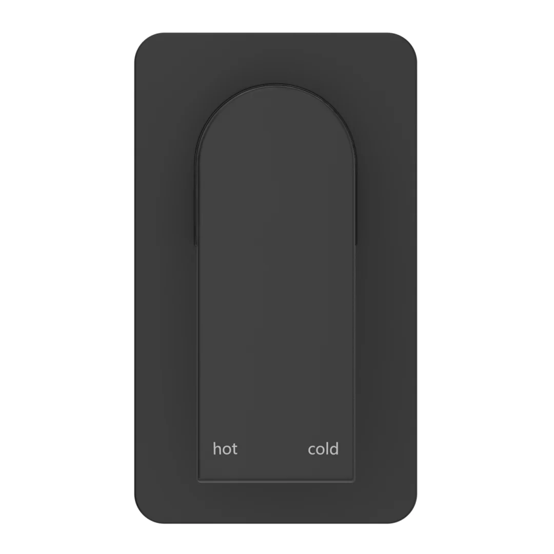 Beki Matte Black Shower Mixer - Square Plate - Trim Kit Only - Image 3