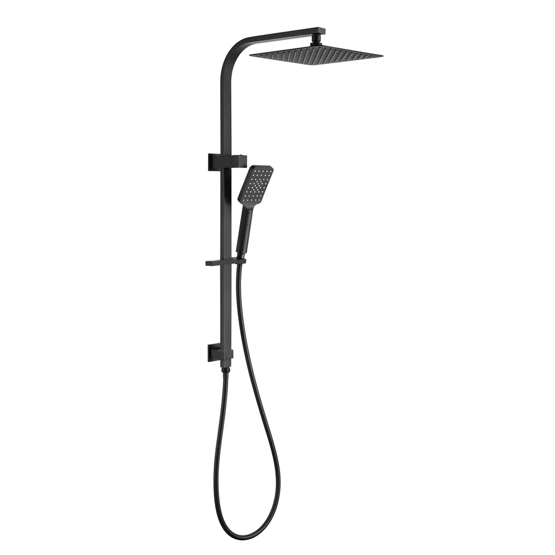 Beki / Tiago Matte Black Dual Shower Rail