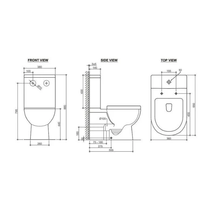 Bella Rimless Back to Wall Toilet Suite - Image 3