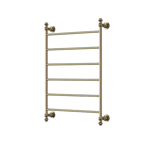Bordeaux / Montepellier Brushed Gold 6 Bar Traditional Heated Towel Rail