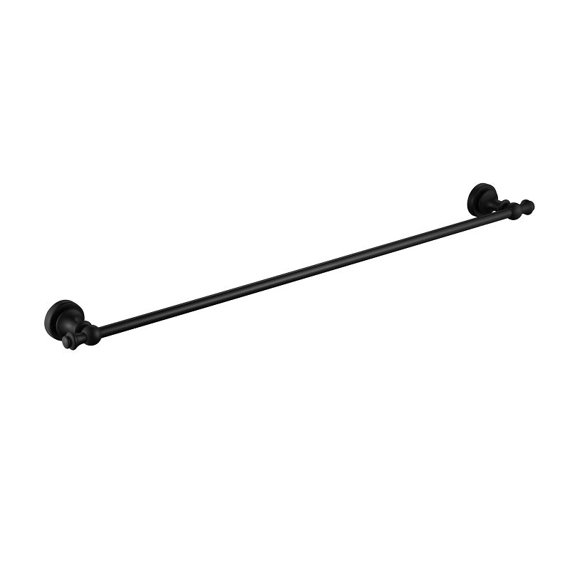 Bordeaux/Montpellier 750mm Matte Black Traditional Single Towel Rail