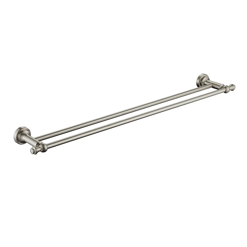 Bordeaux/Montpellier 750mm Warm Brushed Nickel Traditional Double Towel Rail