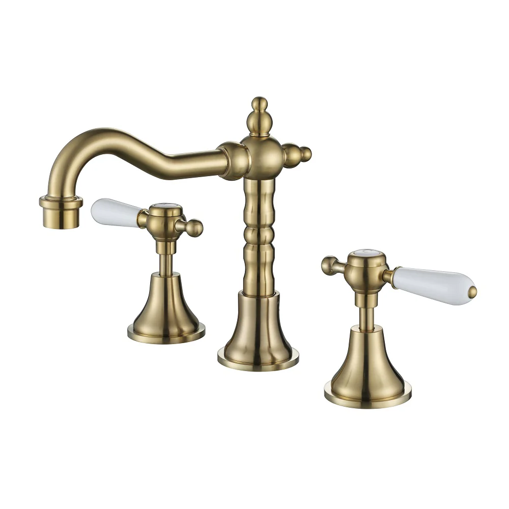 Bordeaux Traditional Brushed Gold Basin Set