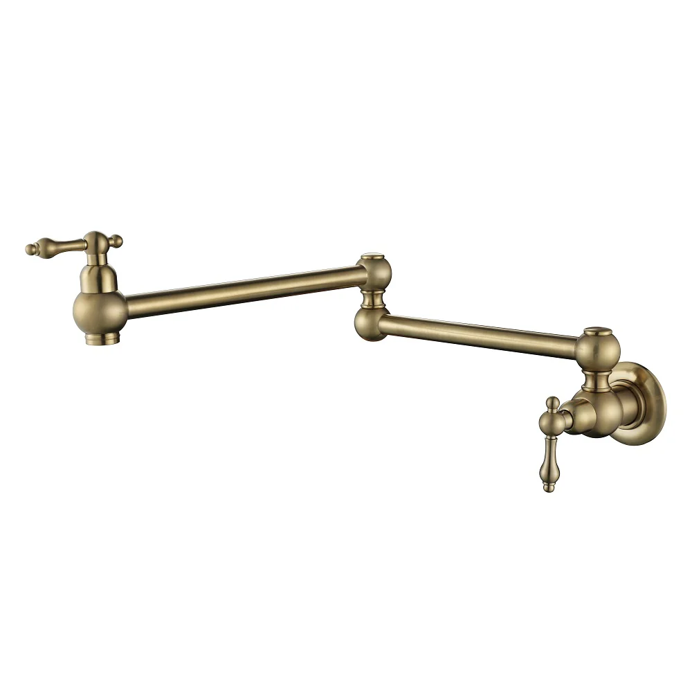 Bordeaux Traditional Brushed Gold Kitchen Pot Filler