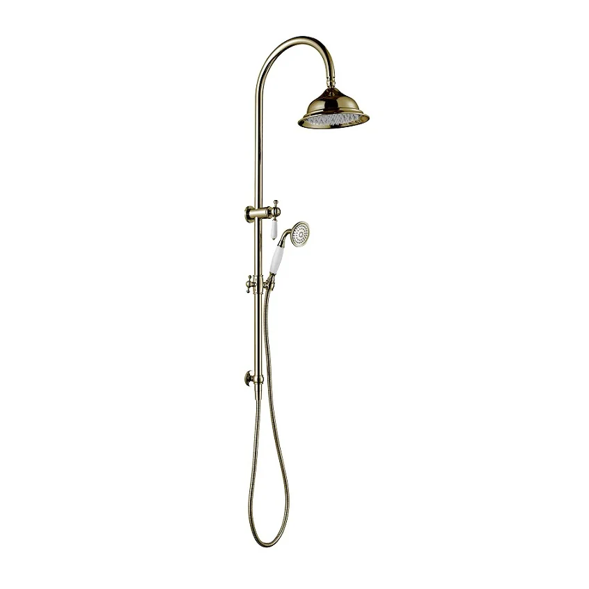 Bordeaux Traditional Brushed Gold Multifunction Shower Rail