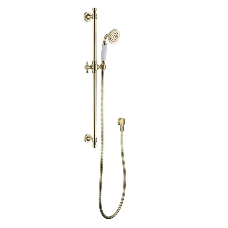 Bordeaux Traditional Brushed Gold Shower Rail Set