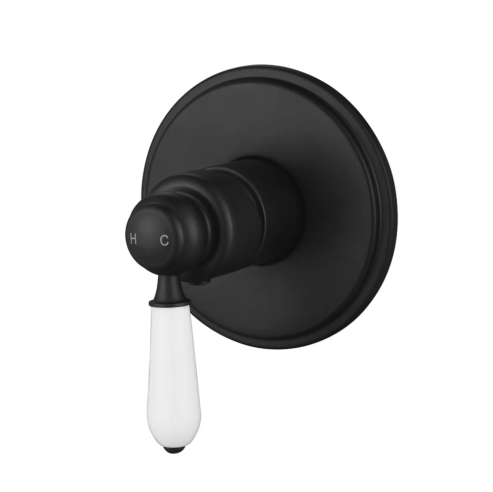 Bordeaux Traditional Matte Black Shower Mixer