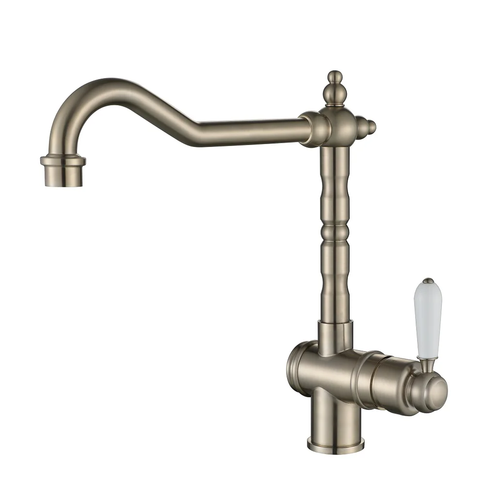Bordeaux Traditional Warm Brushed Nickel Kitchen Mixer