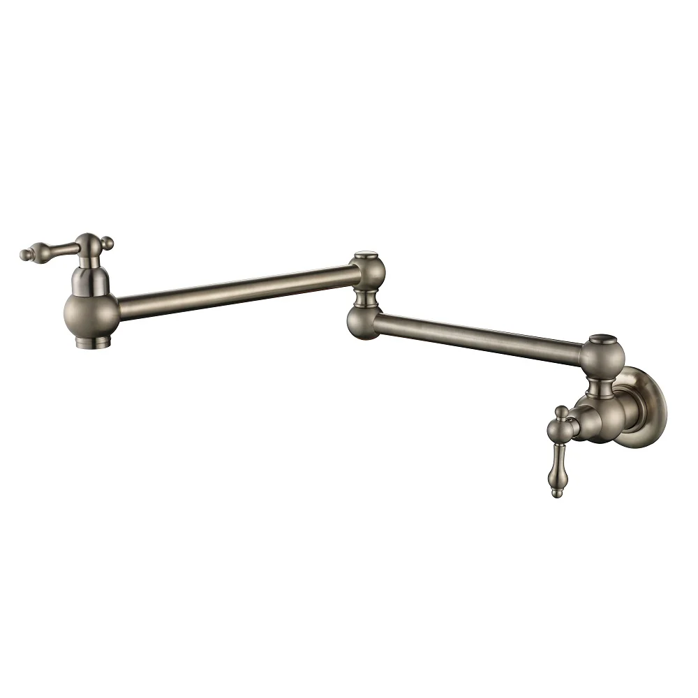 Bordeaux Traditional Warm Brushed Nickel Kitchen Pot Filler