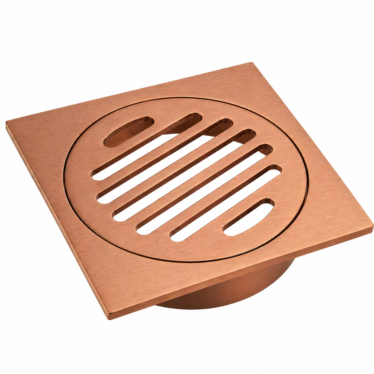 Brushed Copper 110mm Slim Floor Waste