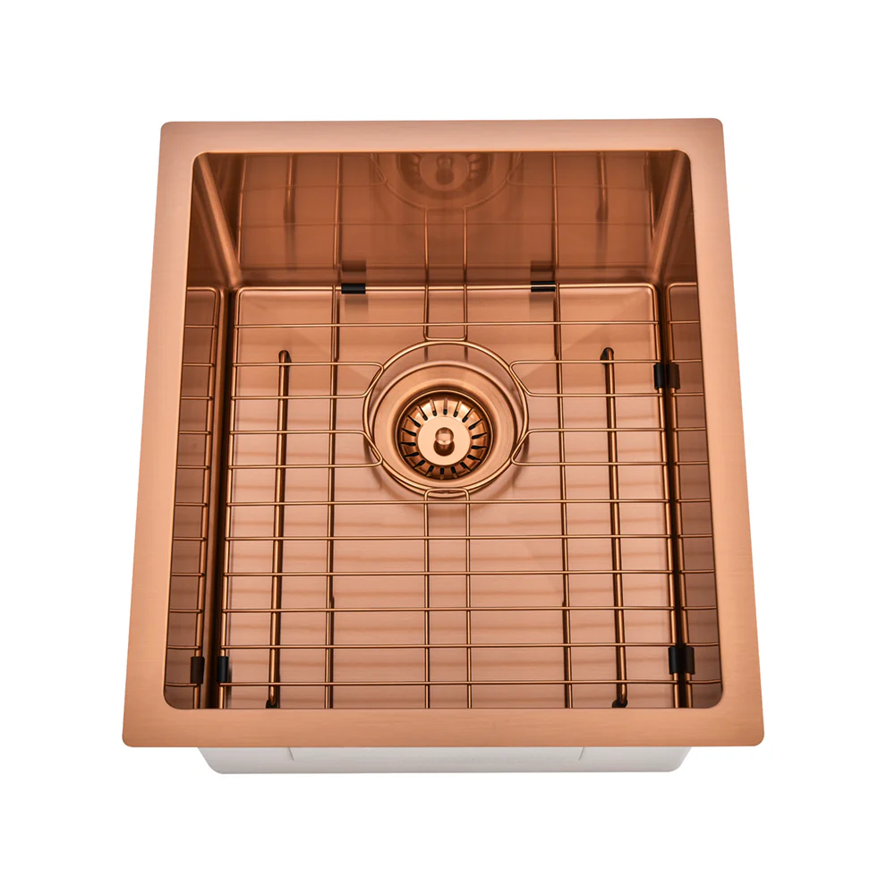 Brushed Copper 400 x 450 x 230mm Kitchen & Laundry Sink - Image 4