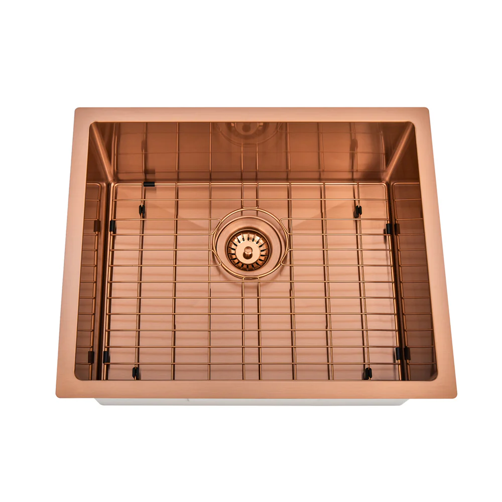 Brushed Copper 550 x 450 x 230mm Kitchen & Laundry Sink - Image 4