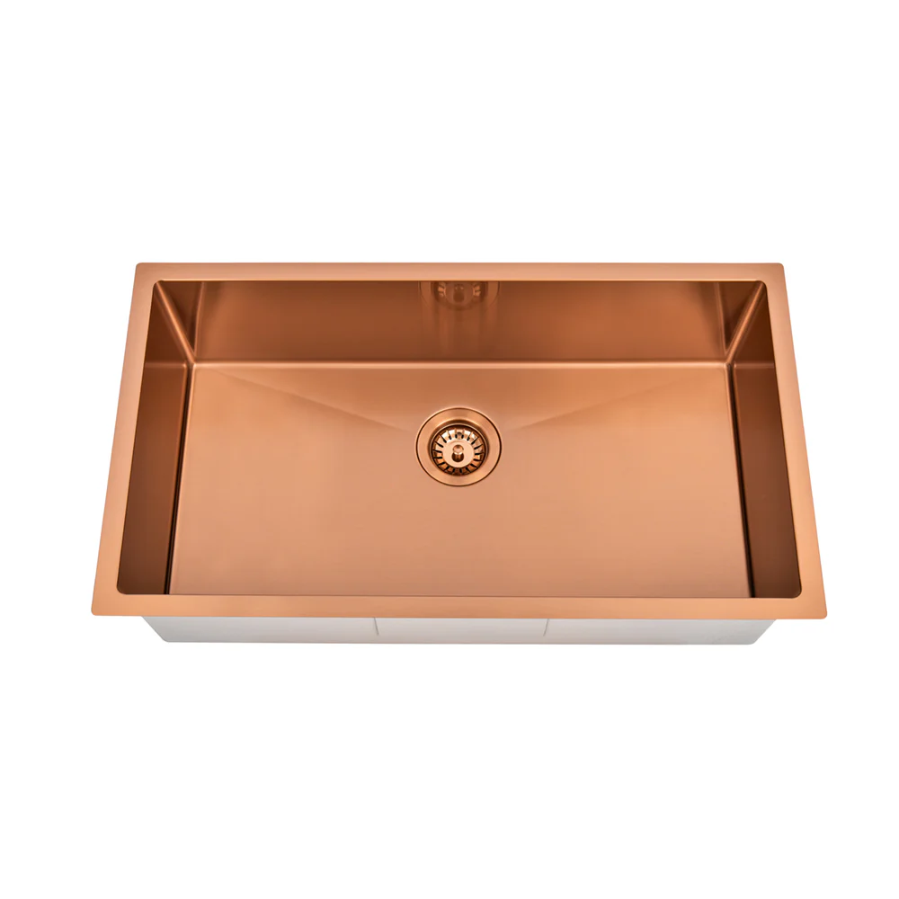 Brushed Copper 750 x 450 x 230mm Kitchen & Laundry Sink - Image 3