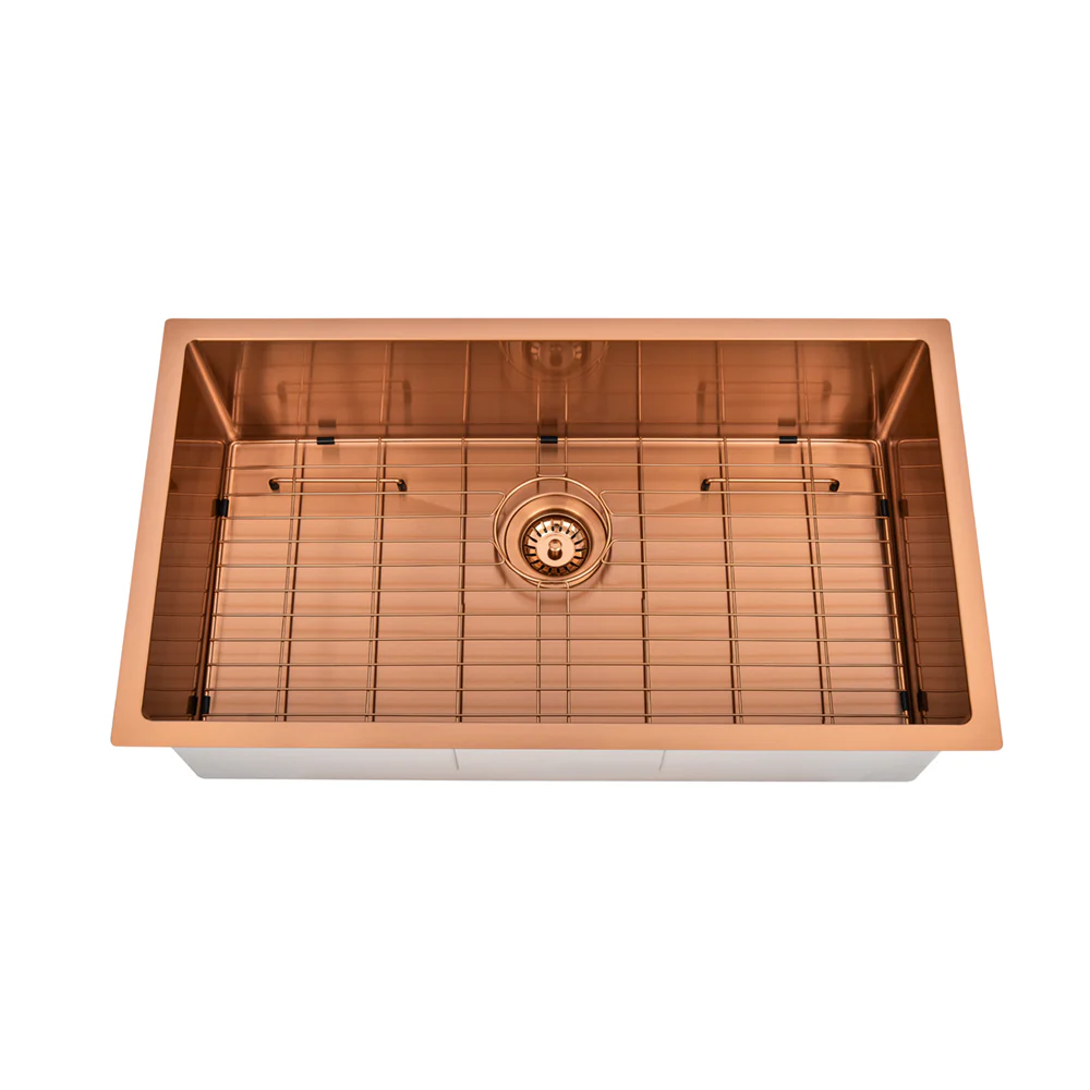 Brushed Copper 750 x 450 x 230mm Kitchen & Laundry Sink - Image 4