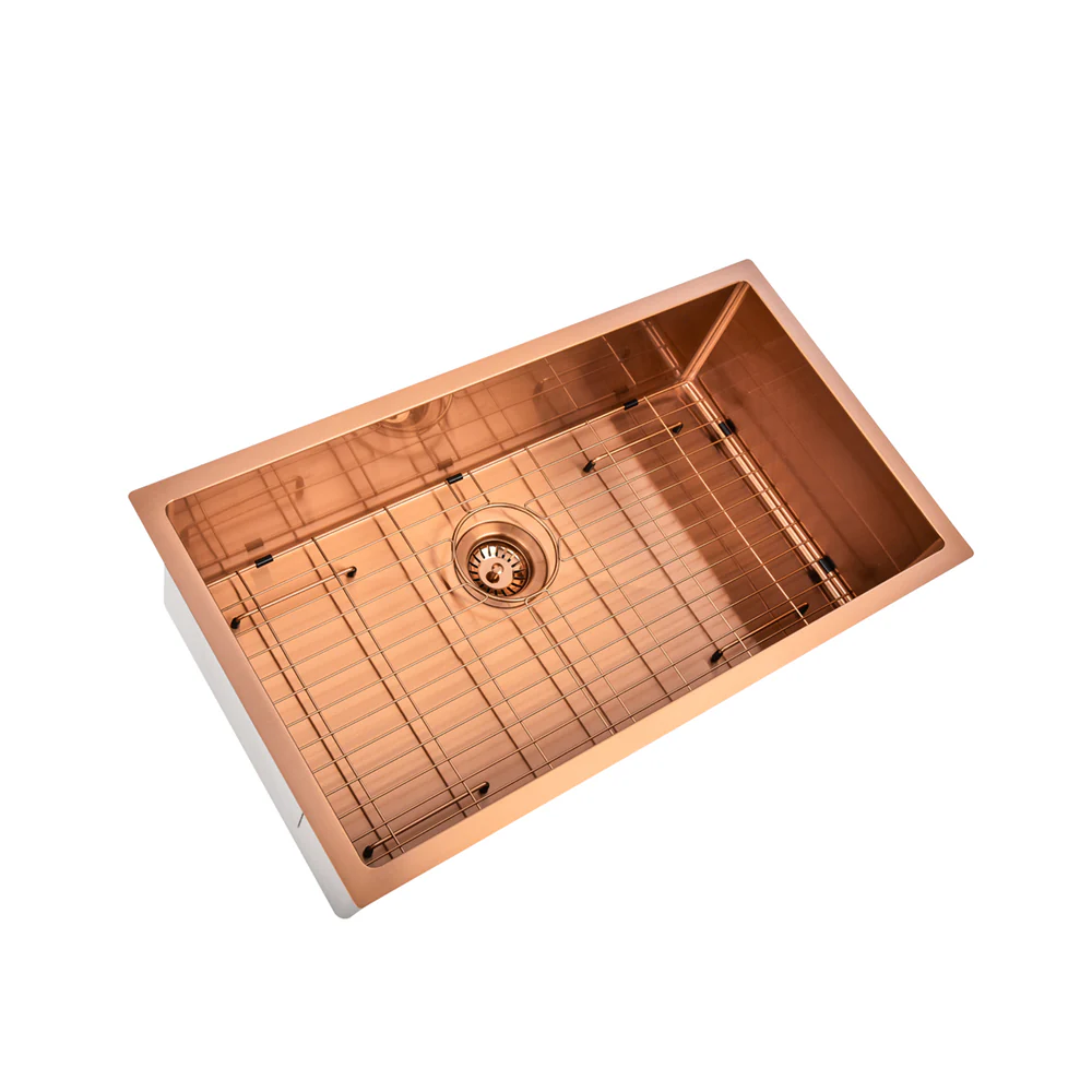 Brushed Copper 750 x 450 x 230mm Kitchen & Laundry Sink - Image 6