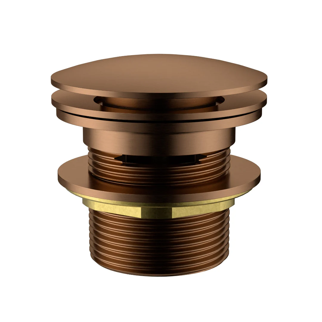 Brushed Copper Overflow 40mm Bath Pop Up Waste