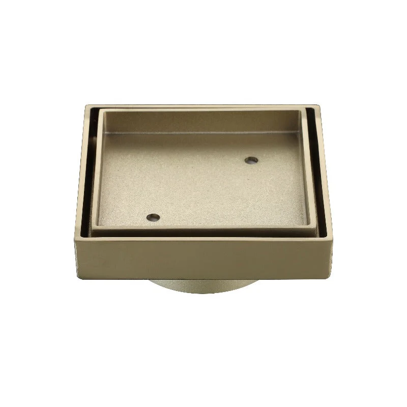 Brushed Gold 100mm Tile Insert Floor Waste - 95mm Outlet