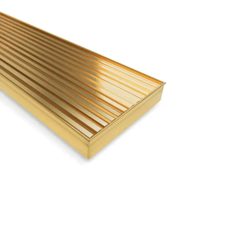 Brushed Gold 1500mm Linear Grill Floor Waste - Image 2