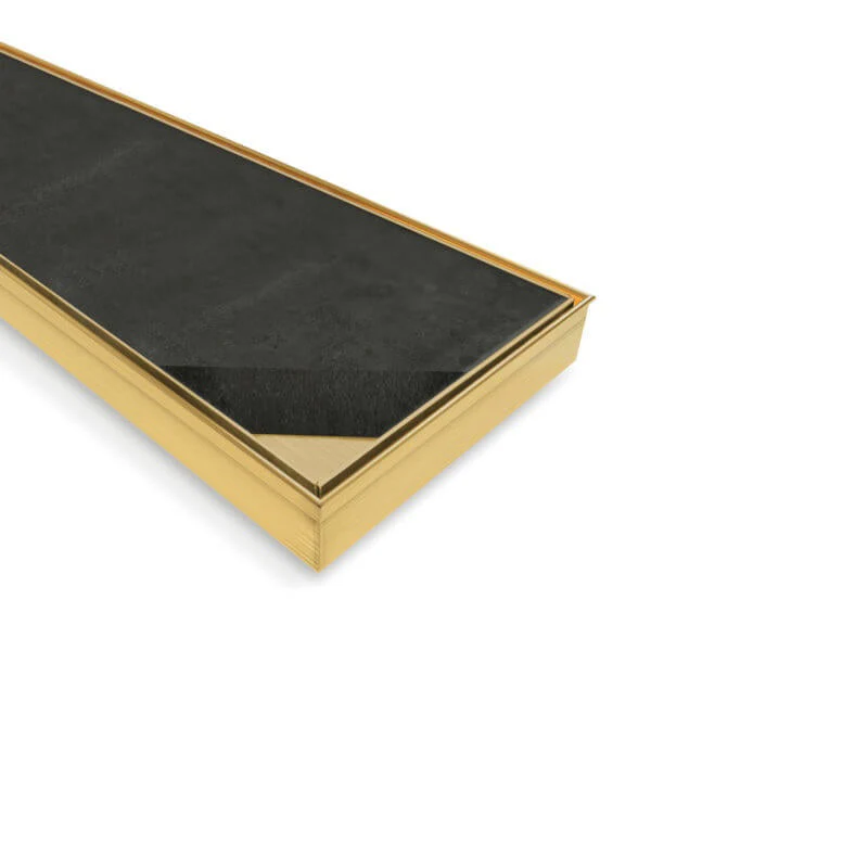 Brushed Gold 1800mm Tile Insert Floor Waste - Image 3