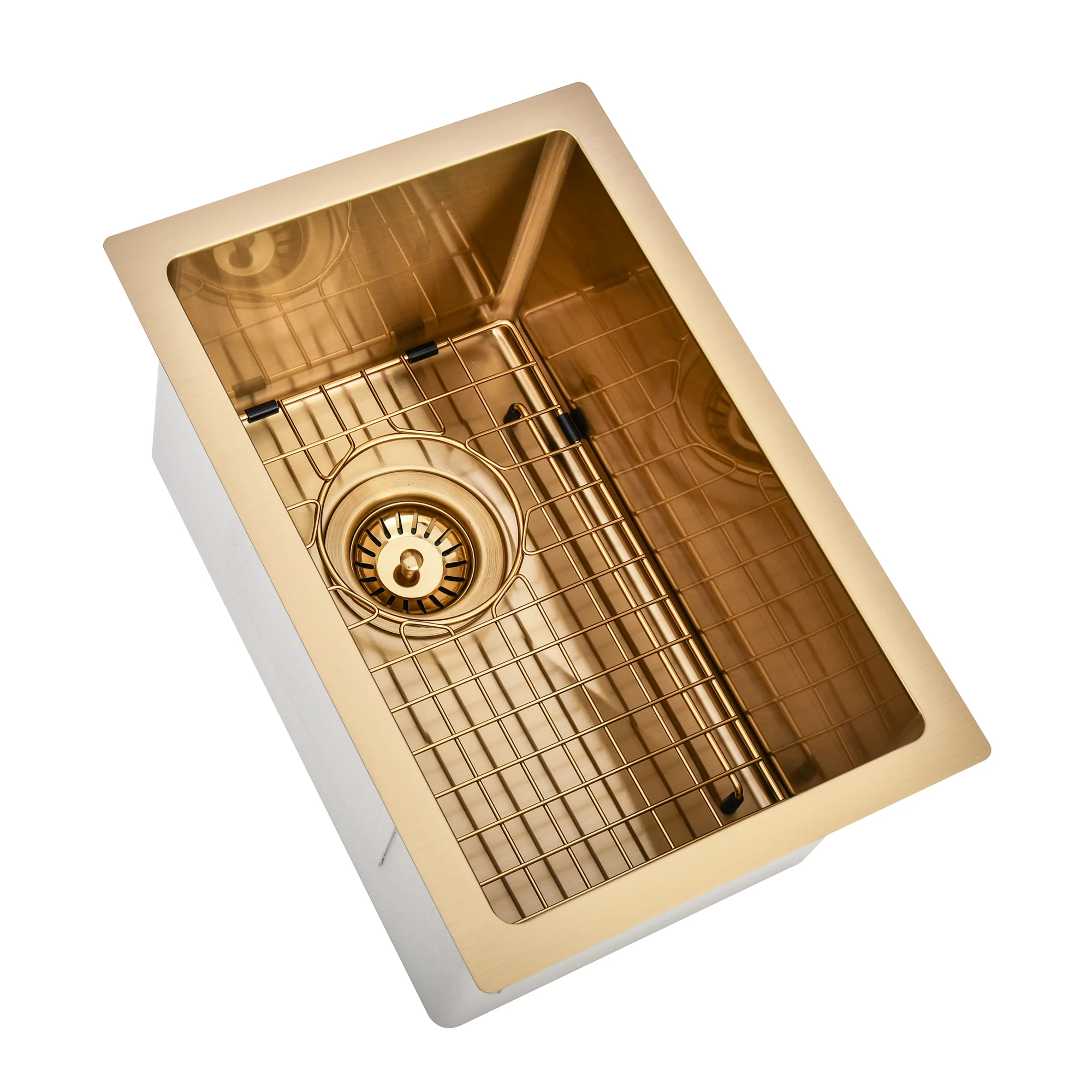 Brushed Gold 300 x 450 x 230mm Kitchen & Laundry Sink - Image 4