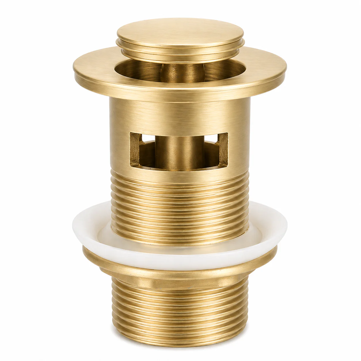 Brushed Gold 32mm Overflow Basin Pop Up Waste